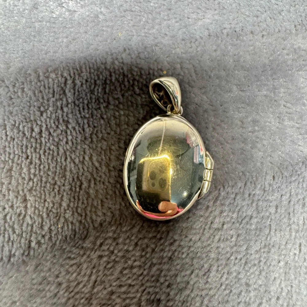 925A Thai Sterling Silver Marcasite Locket Pendant - Picture 2 of 6